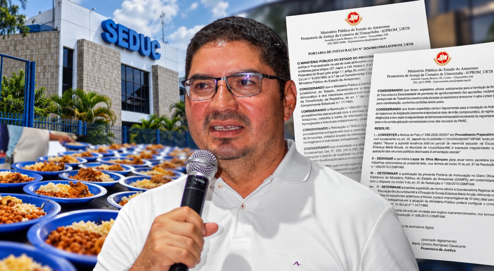 Escândalo: MPAM investiga denúncia de falta de comida em escola de Urucurituba; veja documentos