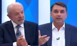 ‘Cemitério de obras’: Flávio Bolsonaro pressiona Lula sobre mais de 11 mil obras paralisadas durante debate presidencial