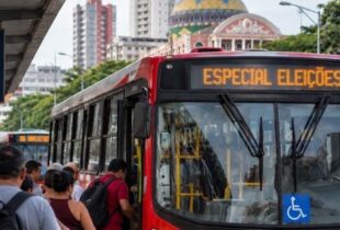 Eleitores terão ônibus gratuitos em Manaus das 4h às 18h neste domingo (25)