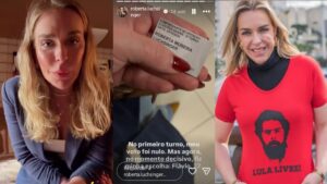 Amiga de Lulinha, Roberta Luchsinger declara voto em Flávio Bolsonaro após sofrer ameaças de grupo petista; veja vídeo