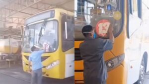 Secretaria de Mobilidade de Salvador atribui atraso de ônibus à adesivação irregular com número de Lula